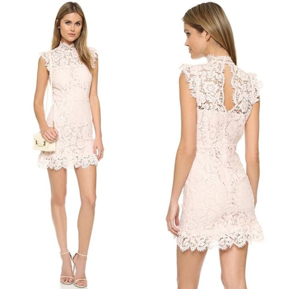 Aijek Pink Into the Night Lace Dress Size 3